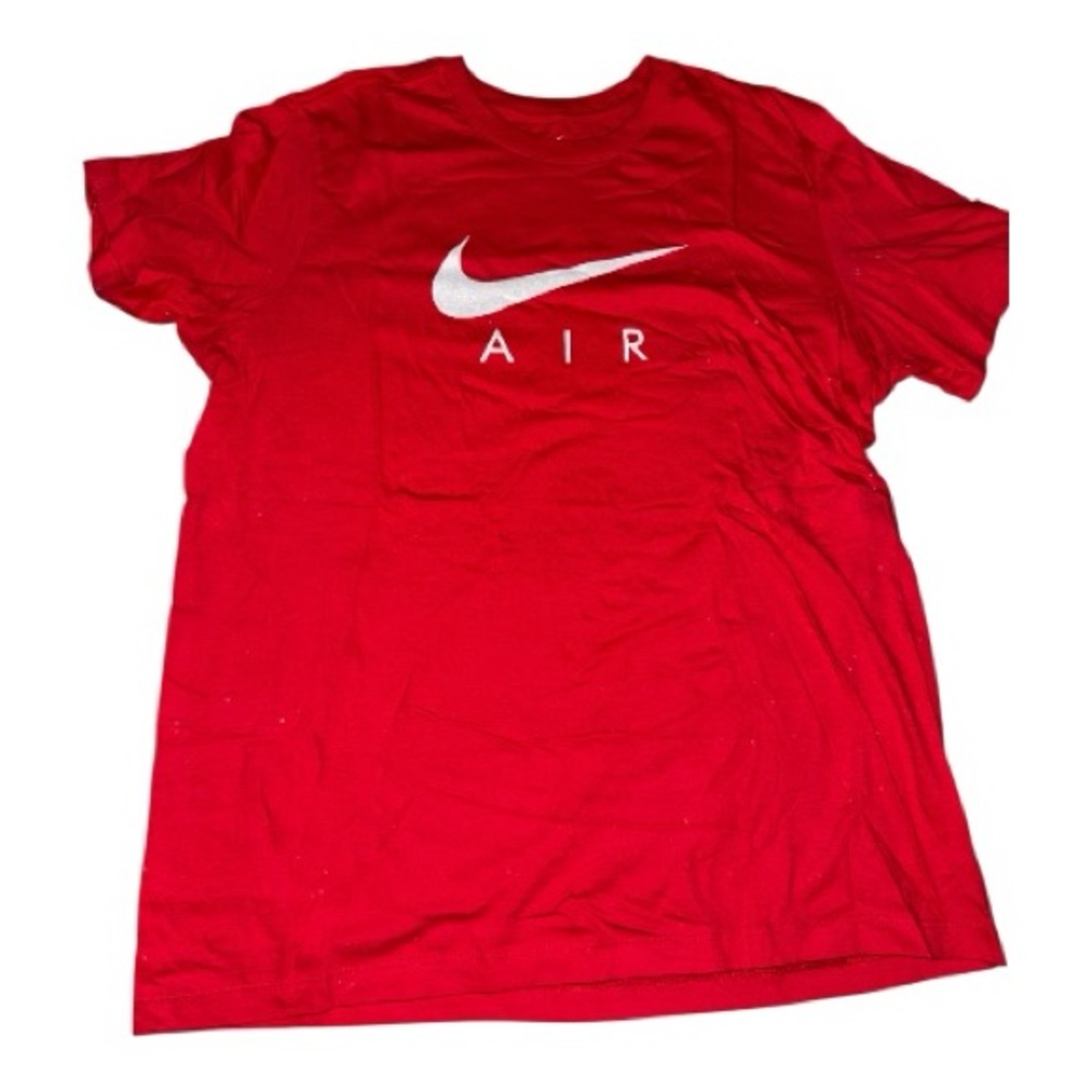 Nike Red T-Shirt with White Swoosh and AIR